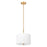 Z-Lite Linden 1 Light 12" Pendant, Modern Gold/White