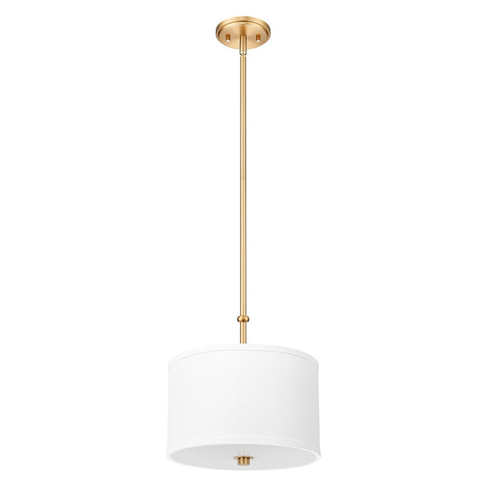 Z-Lite Linden 1 Light 12" Pendant, Modern Gold/White