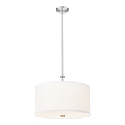 Z-Lite Linden 1 Light 18" Pendant, Brushed Nickel/White - 1962P18-BN-LED