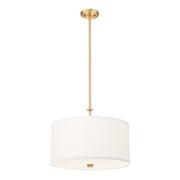 Z-Lite Linden 1 Light 18" Pendant, Modern Gold/White - 1962P18-MGLD-LED
