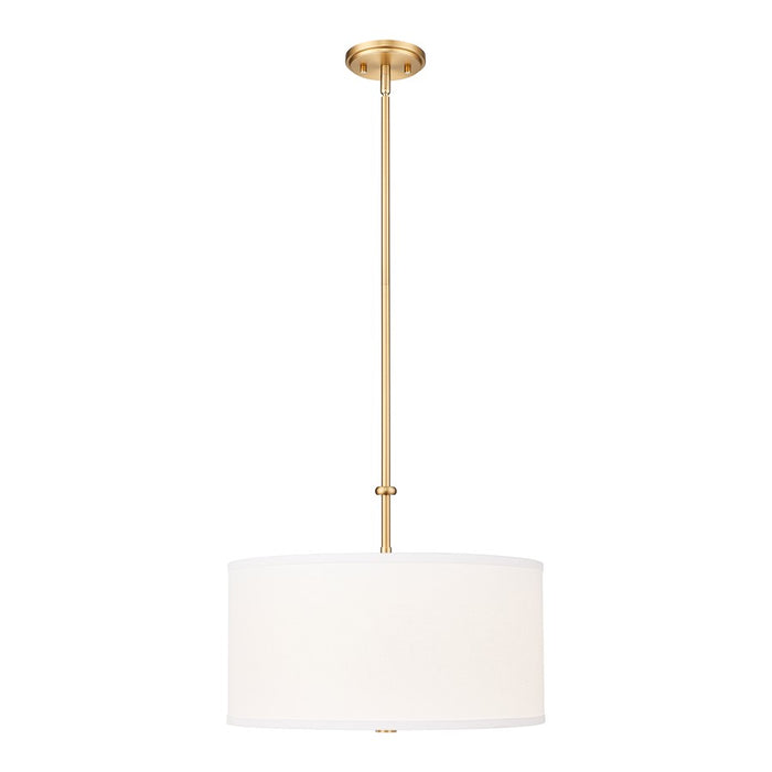 Z-Lite Linden 1 Light 18" Pendant, Modern Gold/White