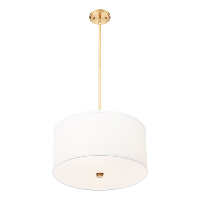 Z-Lite Linden 1 Light 18" Pendant, Modern Gold/White