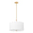 Z-Lite Linden 1 Light 18" Pendant, Modern Gold/White