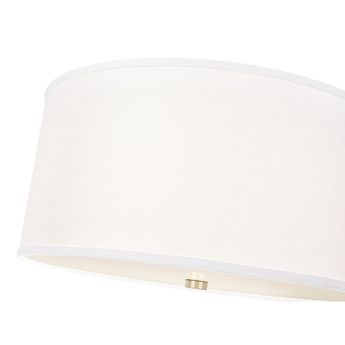 Z-Lite Linden 1 Light 24" Pendant, Brushed Nickel/White