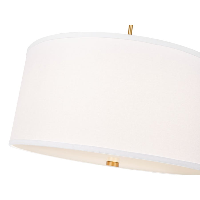 Z-Lite Linden 1 Light 24" Pendant, Modern Gold/White