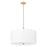 Z-Lite Linden 1 Light 24" Pendant, Modern Gold/White