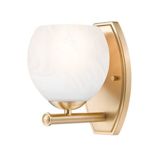 Z-Lite Colette 1 Light Wall Sconce, Modern Gold/Feathered White - 1963-1S-MGLD