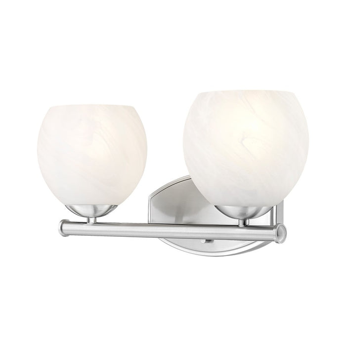 Z-Lite Colette 2 Light Vanity, Brushed Nickel/Feathered White - 1963-2V-BN