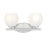 Z-Lite Colette 2 Light Vanity, Brushed Nickel/Feathered White