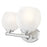 Z-Lite Colette 2 Light Vanity, Brushed Nickel/Feathered White