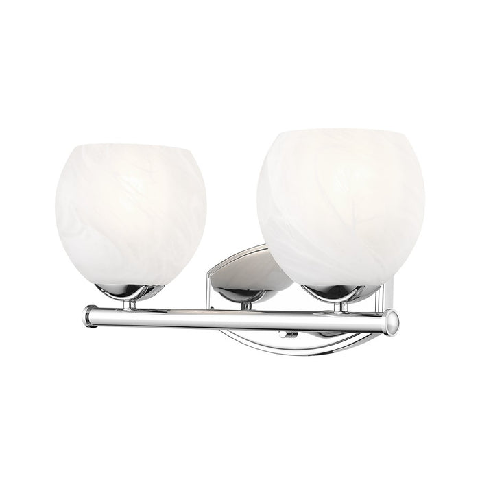 Z-Lite Colette 2 Light Vanity, Chrome /Feathered White - 1963-2V-CH