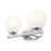 Z-Lite Colette 2 Light Vanity, Chrome /Feathered White