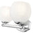 Z-Lite Colette 2 Light Vanity, Chrome /Feathered White