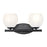 Z-Lite Colette 2 Light Vanity, Matte Black/Feathered White