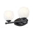 Z-Lite Colette 2 Light Vanity, Matte Black/Feathered White