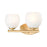 Z-Lite Colette 2 Light Vanity, Modern Gold/Feathered White - 1963-2V-MGLD