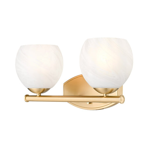 Z-Lite Colette 2 Light Vanity, Modern Gold/Feathered White - 1963-2V-MGLD