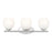 Z-Lite Colette 3 Light Vanity, Brushed Nickel/Feathered White