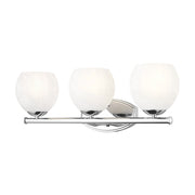 Z-Lite Colette 3 Light Vanity, Chrome /Feathered White - 1963-3V-CH