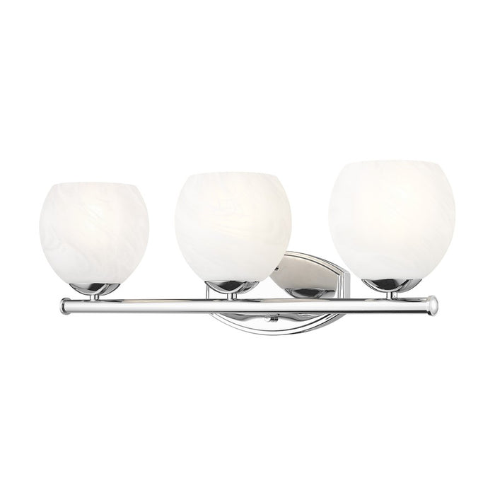 Z-Lite Colette 3 Light Vanity, Chrome /Feathered White - 1963-3V-CH