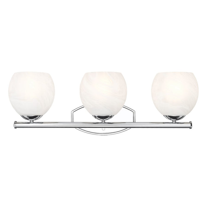 Z-Lite Colette 3 Light Vanity, Chrome /Feathered White