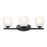 Z-Lite Colette 3 Light Vanity, Matte Black/Feathered White