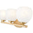 Z-Lite Colette 3 Light Vanity, Modern Gold/Feathered White
