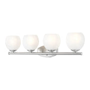 Z-Lite Colette 4 Light Vanity, Brushed Nickel/Feathered White - 1963-4V-BN
