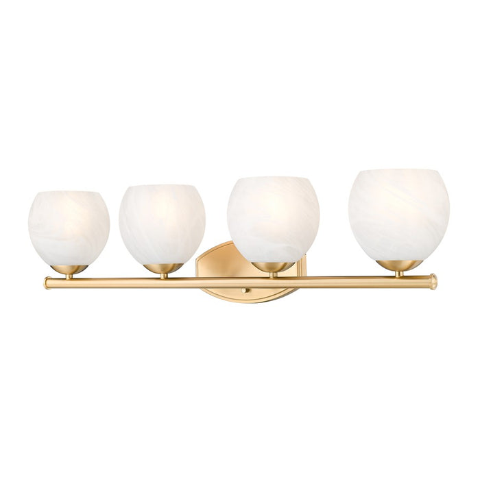 Z-Lite Colette 4 Light Vanity, Modern Gold/Feathered White - 1963-4V-MGLD