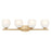 Z-Lite Colette 4 Light Vanity, Modern Gold/Feathered White
