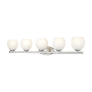 Z-Lite Colette 5 Light Vanity, Brushed Nickel/Feathered White - 1963-5V-BN