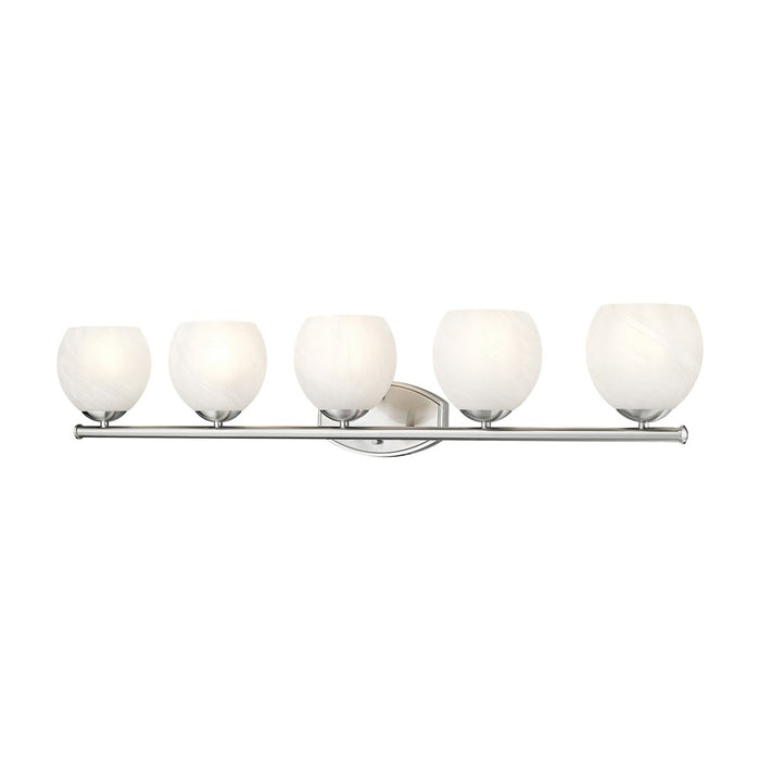 Z-Lite Colette 5 Light Vanity, Brushed Nickel/Feathered White - 1963-5V-BN