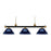 Z-Lite Riviera 3 Light Billiard, Bronze/Satin Gold/Dark Blue - 200-3BRZ-SG-ARDB
