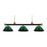 Z-Lite Riviera 3 Light Billiard, Bronze/Satin Gold/Green, 57" - 200-3BRZ-SG-ARG