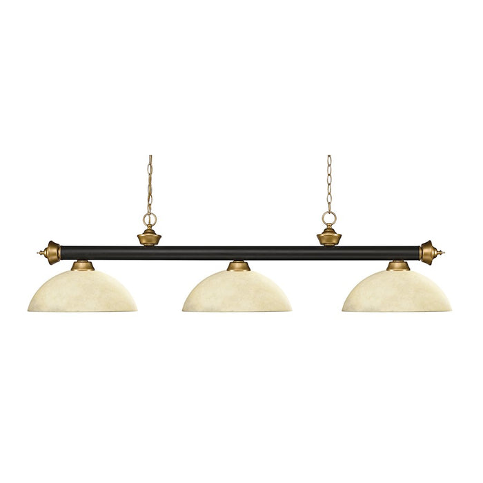 Z-Lite Riviera 3- Light Billiard, Bronze/Gold/Golden, 57" - 200-3BRZ-SG-DGM14