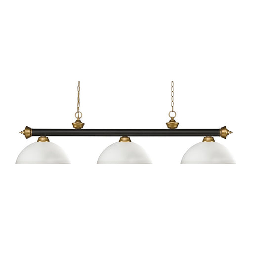 Z-Lite Riviera 3 Light Billiard, Bronze/Satin Gold/Opal - 200-3BRZ-SG-DMO14
