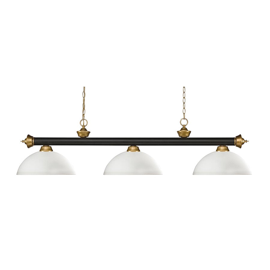 Z-Lite Riviera 3 Light Billiard, Bronze/Satin Gold/Opal - 200-3BRZ-SG-DMO14