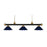 Z-Lite Riviera 3 Light Billiard, Bronze/Satin Gold/Navy Blue - 200-3BRZ-SG-MNB