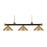 Z-Lite Riviera 3 Light Billiard, Bronze/Satin Gold/Satin Gold - 200-3BRZ-SG-MSG