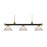 Z-Lite Riviera 3 Light Billiard Light, Bronze/Satin Gold/White - 200-3BRZ-SG-PWH