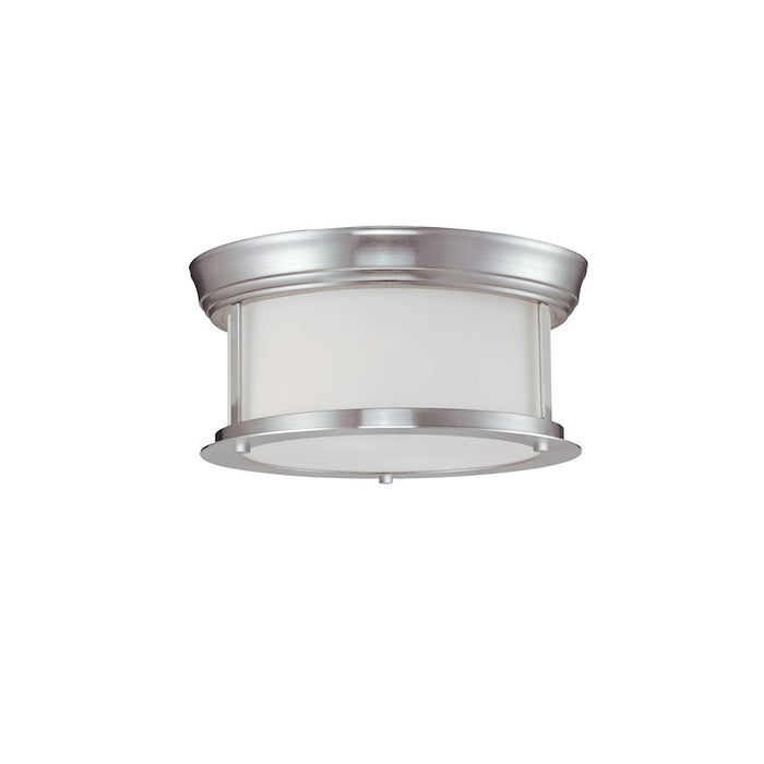 Z-Lite Sonna 2 Light Ceiling, 10.75x5", Brushed Nickel, Matte Opal - 2002F10-BN