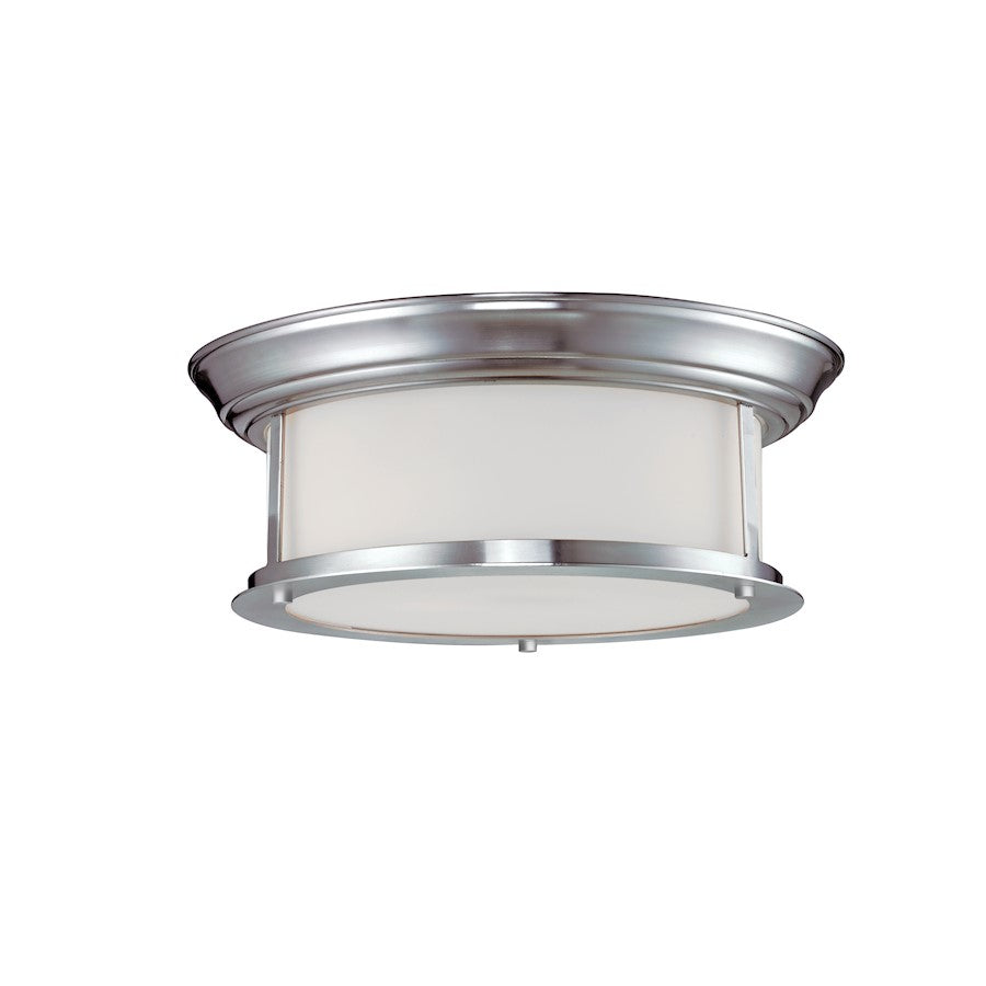 Z-Lite Sonna 2 Light Ceiling, 13.25x5.25", Brushed Nickel, Matte Opal - 2002F13-BN