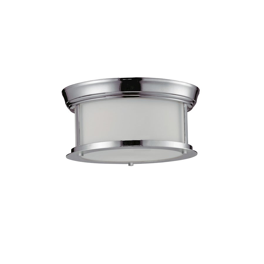 Z-Lite Sonna 2 Light Ceiling, 10.75x5", Chrome, Matte Opal - 2003F10-CH