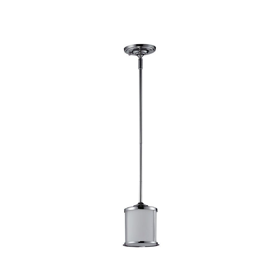 Z-Lite Sonna 1 Light Mini Pendant, Chrome, Matte Opal - 2003MP-CH