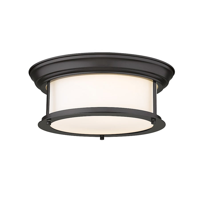 Z-Lite Sonna 2 Light Ceiling, 13.25x5.25", Bronze, Matte Opal - 2004F13-BRZ