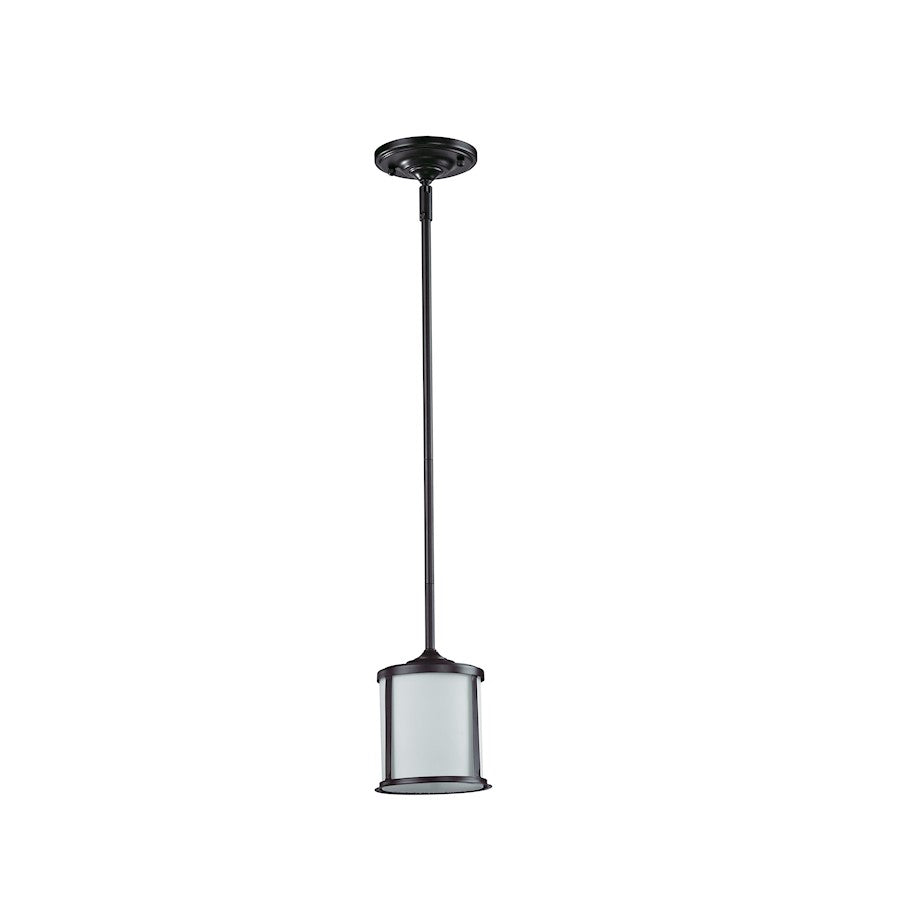 Z-Lite Sonna 1 Light Mini Pendant, Bronze, Matte Opal - 2004MP-BRZ