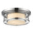 Z-Lite Luna 2 Light Flush Mount, 15.5x5.5", Chrome, Matte Opal - 2005F16-CH