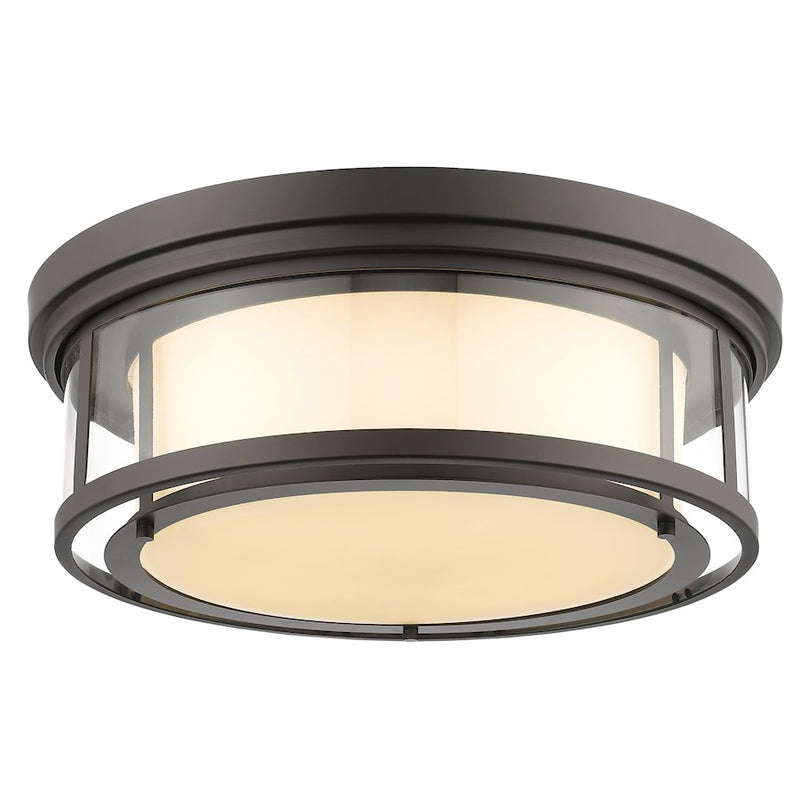 Z-Lite Luna 4 Light Flush Mount, Bronze, Matte Opal - 2005F21-BRZ