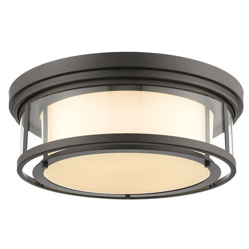 Z-Lite Luna 4 Light Flush Mount, Bronze, Matte Opal - 2005F21-BRZ