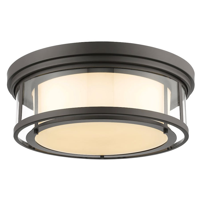 Z-Lite Luna 4 Light Flush Mount, Bronze, Matte Opal - 2005F21-BRZ